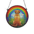 Labrador Yellow Rainbow Bridge Stained Glass Effect Suncatcher